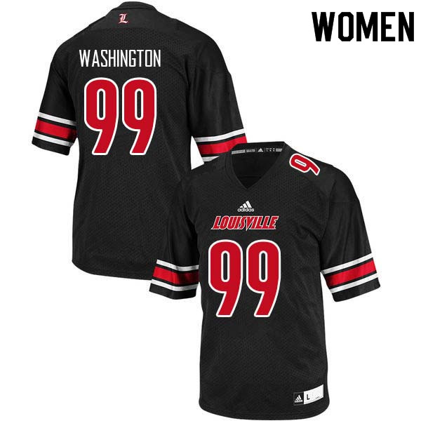 Women Louisville Cardinals #99 Ted Washington College Football Jerseys Sale-Black